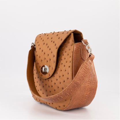 Ostrich Saddle Handbag